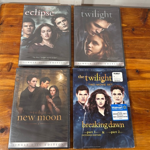 Twilight Other - SEALED NEW Twilight Saga DVDs Set of 5 Movies Eclipse New Moon Breaking Dawn